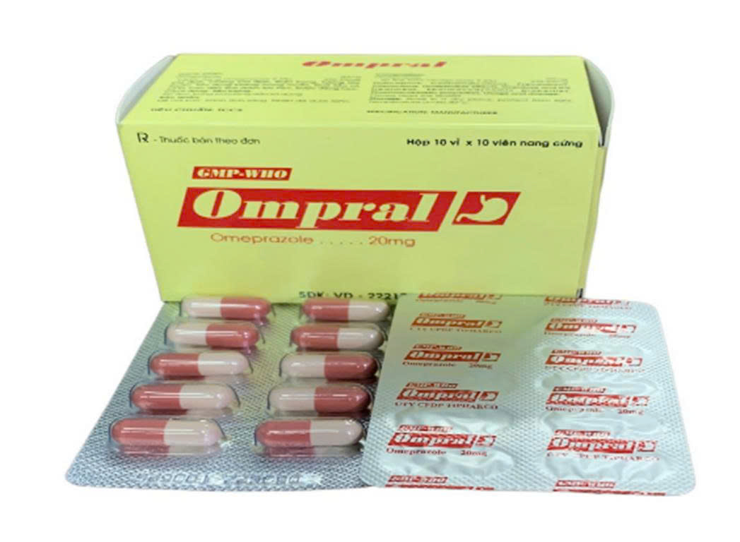 Ompral 20 Omeprazol 20mg Tipharco (Hộp 100 viên)