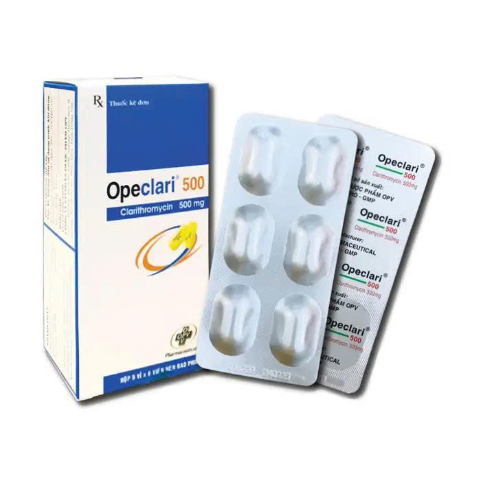 Opeclari 500 Clarithromycine 500mg OPV (Hộp 30 viên)