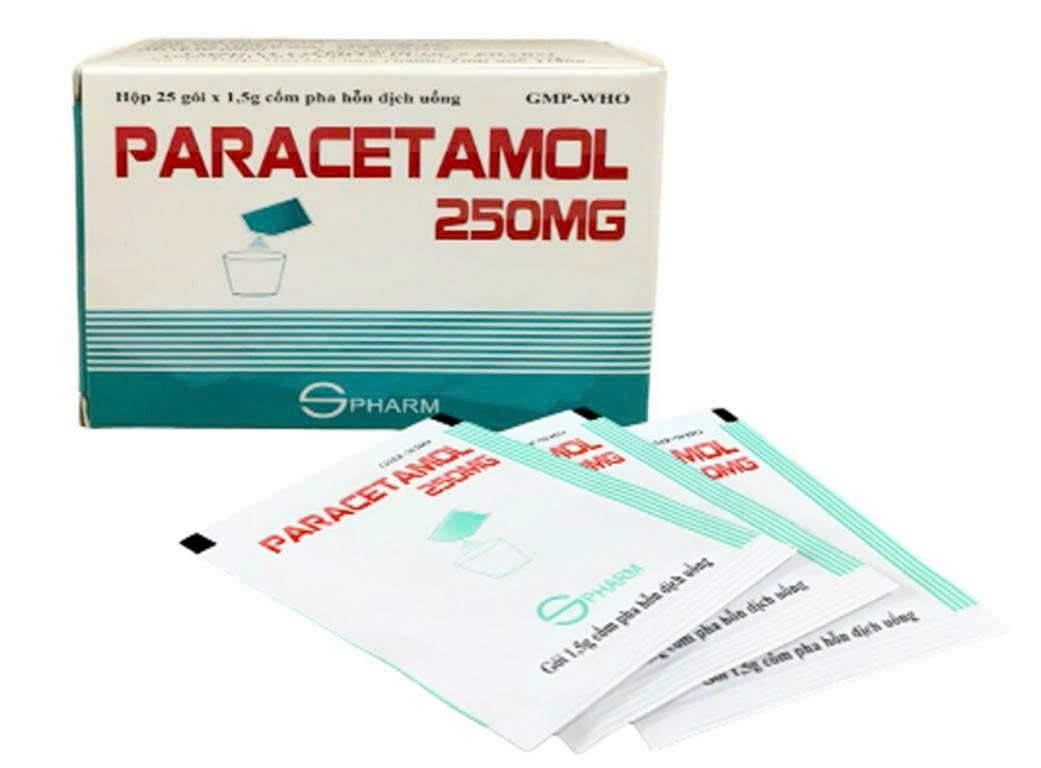 Paracetamol 250mg S.Pharm (Hộp 25 gói)