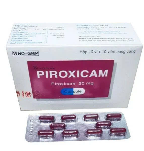 Piroxicam 20 Khapharco (Hộp 100 viên)