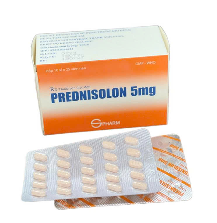 Prednisolon 5mg VNE S.Pharm (Hộp 250 viên)