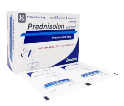 Prednisolon 5mg Vacopharm (Hộp 30 gói)