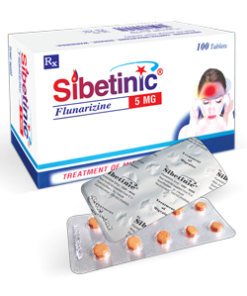 Sibetinic Flunarizin 5mg Capsules NIC Pharma (Hộp 100 viên)