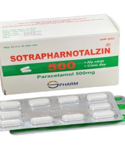 Sotrapharnotalzin VNE Paracetamol 500mg S.Pharm (Hộp 100 viên)