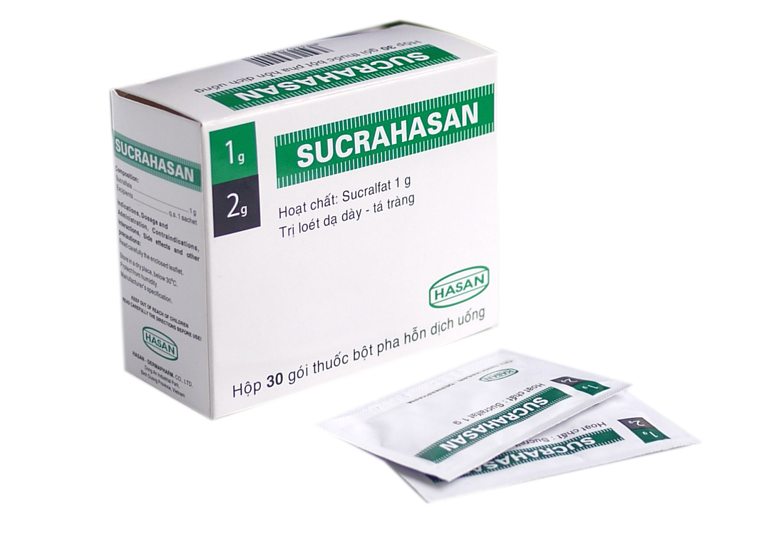 SucraHasan Sucralfat 1g Hasan (Hộp 30 gói)