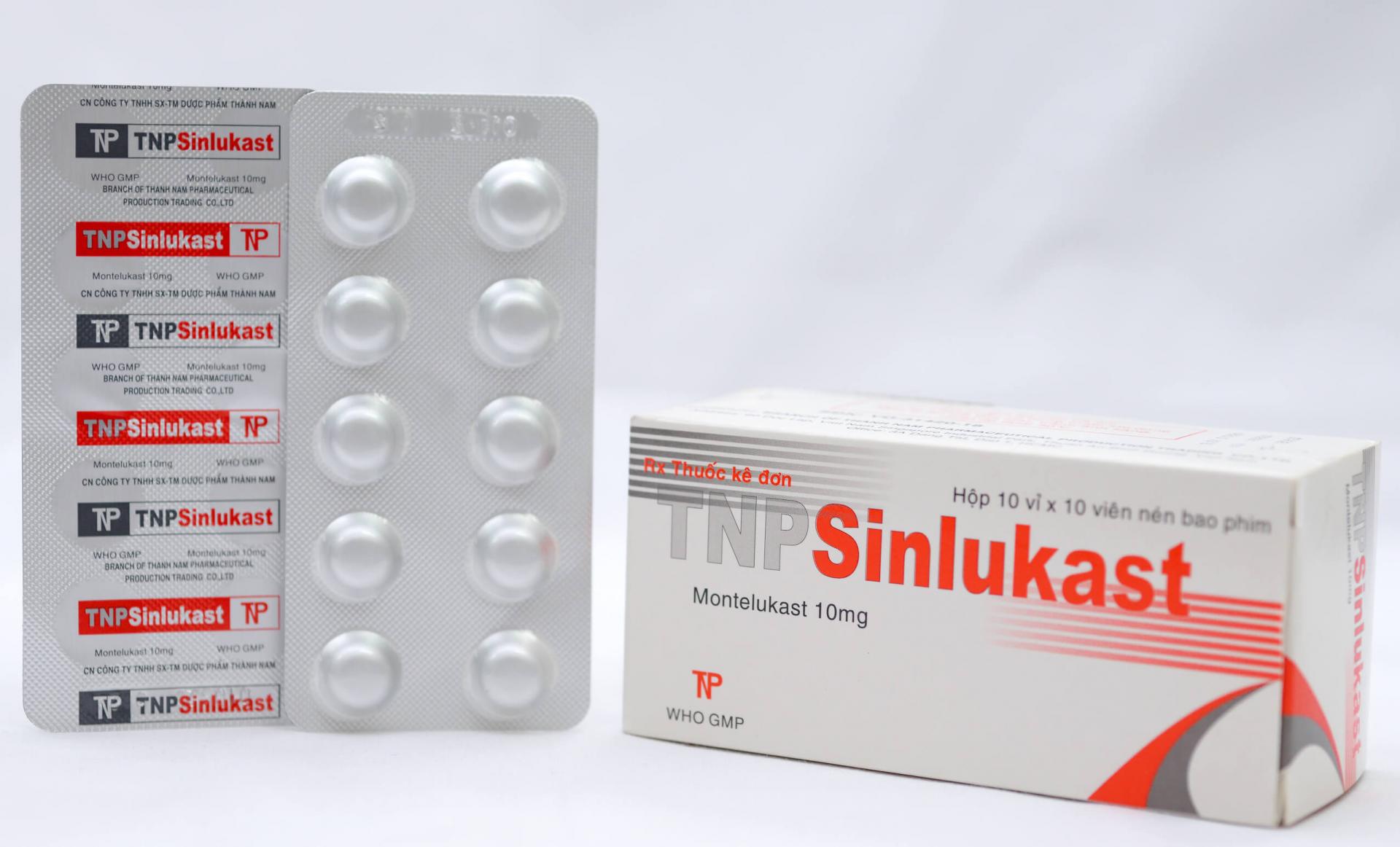 TNP SINLUKAST Montelukast 10mg Thành Nam (Hộp 100 viên)