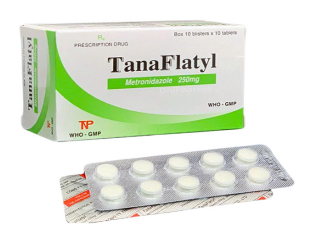 Tanaflatyl 250 Metronidazol 250mg Thành Nam (Hộp 100 viên)