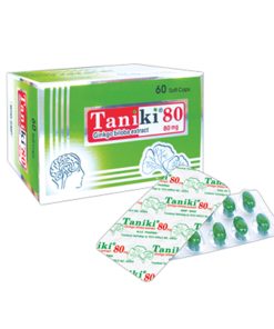 Taniki 80mg Cao Bạch quả Ginkgo Biloba 80mg Nic Pharma (Hộp 60 viên)