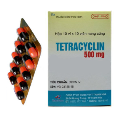 Tetracyclin 500mg Thephaco (Hộp 100 viên)