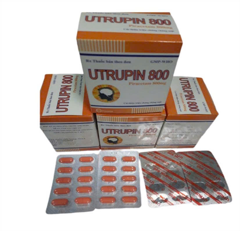 Utrupin 800mg Piracetam 800mg S.Pharm (Hộp 100 viên)