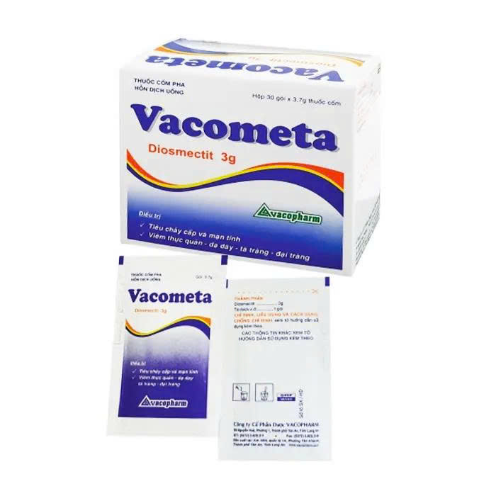 Vacometa Diosmectit 3g Vacopharm (Hộp 50 gói)