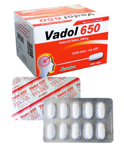 Vadol 650 Paracetamol 650mg Vacopharm (Hộp 100 viên)