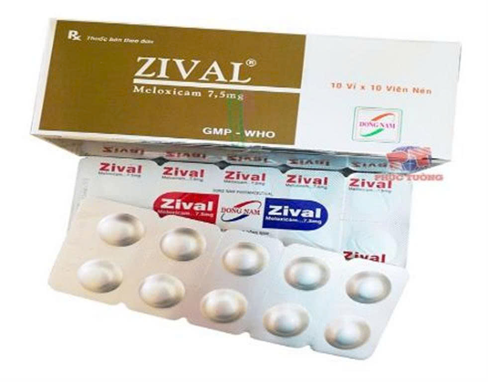 Zival Meloxicam 7.5mg Đông Nam (Hộp 100 viên)