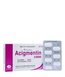Acigmentin 1000 Minh Hải (Hộp 14 viên)