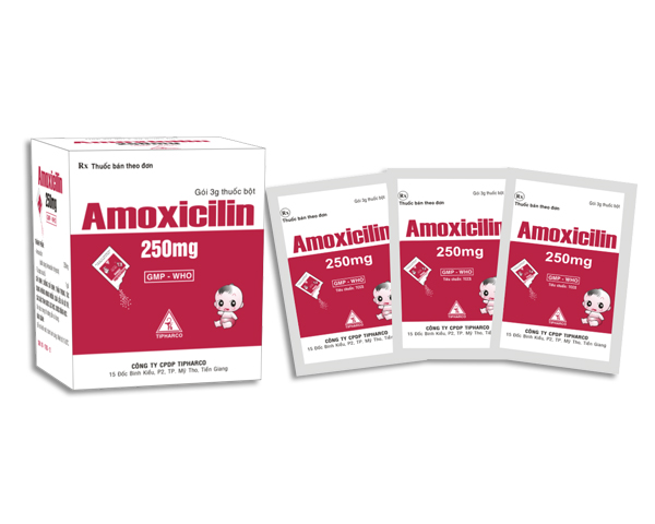 Amoxicilin 250mg Tipharco (Hộp 20 gói)