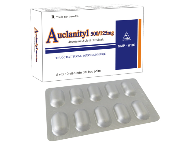 Auclanityl 500/125 Tipharco (Hộp 20 viên)