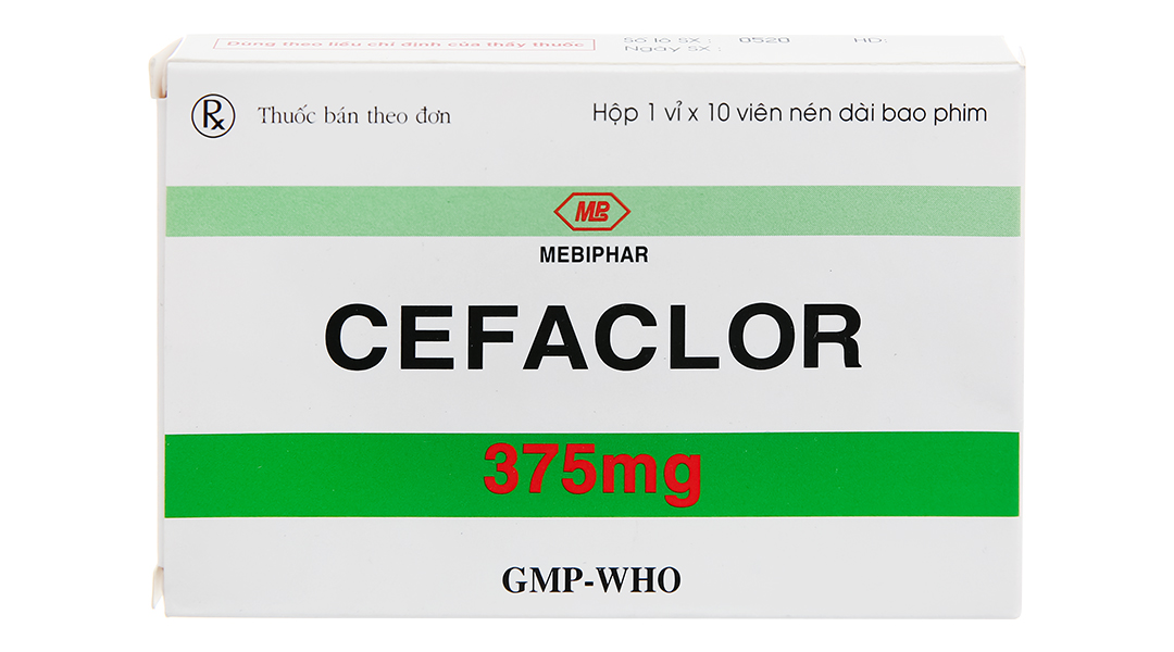 Cefaclor 375mg Mebiphar (Hộp 10 viên)