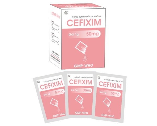 Cefixim 50mg Tipharco (Hộp 20 gói)