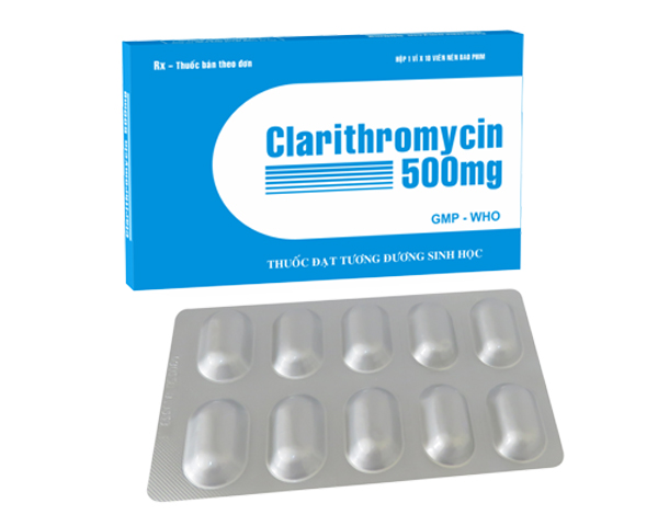Clarithromycin 500mg Tipharco (Hộp 10 viên)