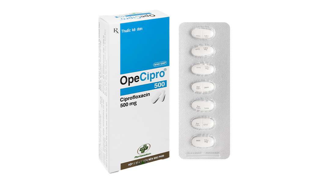 Ciprofloxacin 500mg OPV (Hộp 14 viên)