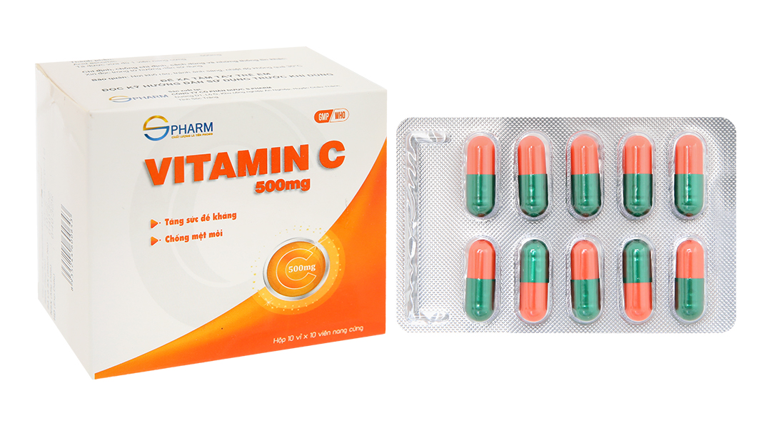 Vitamin C 500mg S.Pharm (Hôp 100 viên)