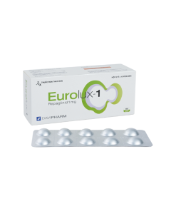 Eurolux-1 Repaglinide 1mg Davipharm (Hộp 60 viên)