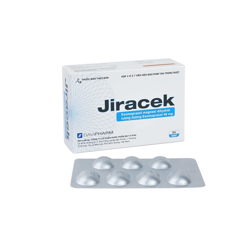 Jiracek Esomeprazole 40mg Davipharm (Hộp 28 viên)