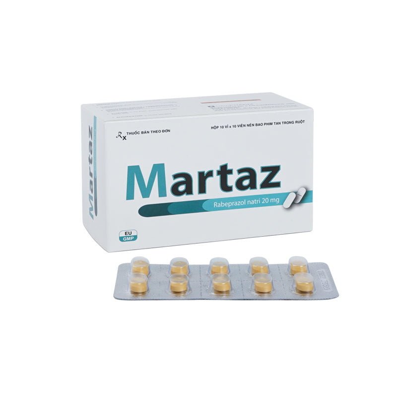 Martaz Rabeprazole 20mg Davipharm (Hộp 100 viên)