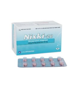 Nixki-20 Omeprazole 20mg Davipharm (Hộp 100 viên)