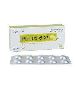 Peruzi-6,25 Carvedilol 6.25mg Davipharm (Hộp 30 viên)