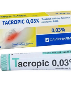 Tacropic 0,03% Tacrolimus 3mg Davipharm (Hộp 1 tuýp)
