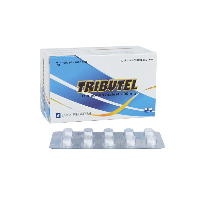 Tributel Trimebutine 200mg Davipharm (Hộp 100 viên)