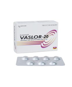 Vaslor-20 Atorvastatin 20mg Davipharm (Hộp 28 viên)