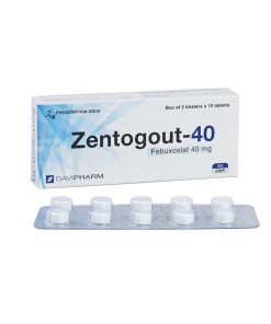 Zentogout-40 Febuxostat 40mg Davipharm (Hộp 20 viên)