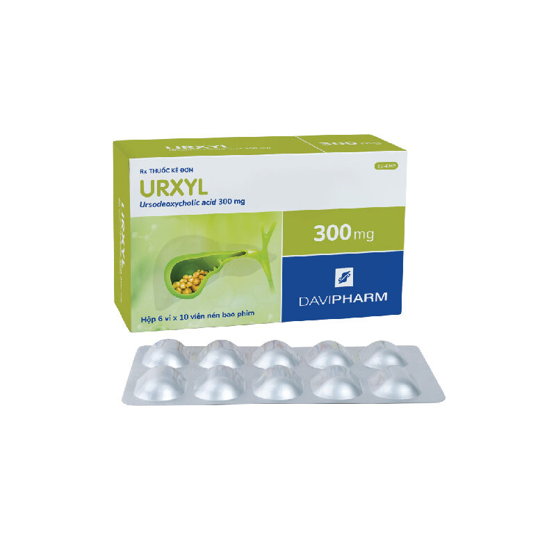 Urxyl Ursodeoxycholic Acid 300mg Davipharm (Hộp 60 viên)