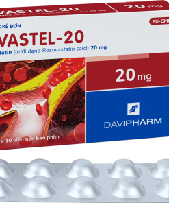 Ravastel-20 Rosuvastatin 20mg Davipharm (Hộp 30 viên): Giải Pháp Kiểm Soát Mỡ Máu Và Ngăn Ngừa Biến Cố Tim Mạch