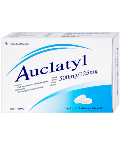 Auclatyl 500/125mg Tipharco (Hộp 20 viên): Kháng Sinh Hiệp Đồng, Điều Trị Nhiễm Khuẩn Kháng Beta-lactamase