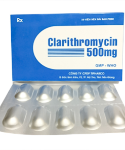 Clarithromycin 500mg Tipharco (Hộp 10 viên): Kháng Sinh Macrolide Phổ Rộng Thế Hệ Mới