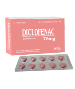 Diclofenac 75mg Tipharco (Hộp 100 viên): Thuốc Kháng Viêm Giảm Đau Không Steroid (NSAID) Mạnh Mẽ