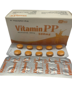 Vitamin PP 500 Tipharco (Hộp 100 viên): Niacin Liều Cao Điều Trị Rối Loạn Lipid Máu và Bệnh Pellagra
