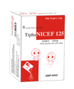 Tiphanicef 125mg Tipharco (Hộp 10 gói): Kháng Sinh Cephalexin Dạng Bột Pha Hỗn Dịch Điều Trị Nhiễm Khuẩn