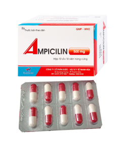 Ampicilin 500mg - Hộp 100 viên - Thephaco