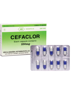 Cefaclor 250mg - Hộp 20 viên - Mebiphar