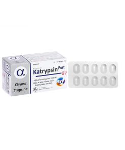 Katrypsin Fort 8400IU - Hộp 100 viên - Khapharco